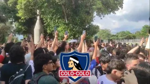 Público colombiano se desbordó para recibir a Colo Colo en el entrenamiento.