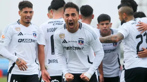 Javier Correa festeja su gol en el empate 1-1 ante O'Higgins.