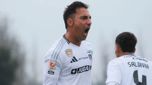 Javier Correa festeja su gol en el empate 1-1 ante O'Higgins.