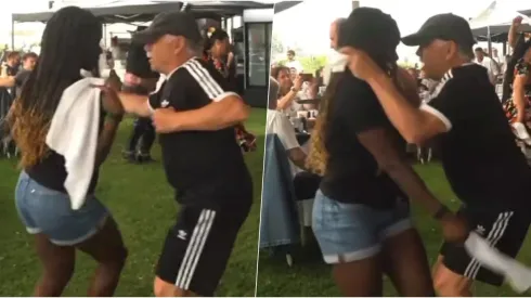Carlos Caszely se luce bailando cueca junto a Mary Valencia en Colo Colo.
