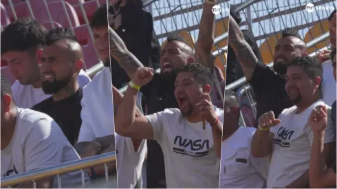 No se vio en TV: la celebración de Vidal al gol de Alarcón.