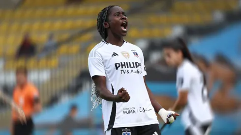 Mary Valencia festeja su gol agónica en la victoria por 1-0 en el juego de ida ante Coquimbo Unido.