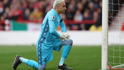 NOTTINGHAM, ENGLAND - FEBRUARY 18: Keylor Navas of Nottingham Forest during the Premier League match between Nottingham Forest and Manchester City at City Ground on February 18, 2023 in Nottingham, England. (Photo by Catherine Ivill/Getty Images)