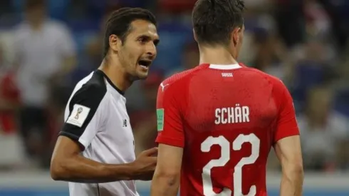 Borges coincidió con Fabian Schär en el empate 2-2 con Suiza en Rusia 2018