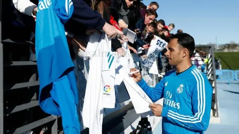 El guardameta tico aprovechó la actividad anual del club merengue para despedirse de su afición