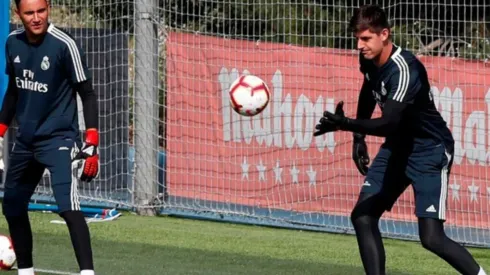 La disputa por un puesto entre Keylor y Courtois en el entreno