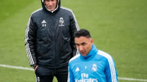 Zinedine Zidane y Keylor Navas