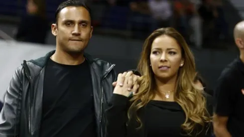 Keylor Navas y su esposa