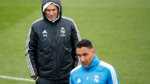 Zinedine Zidane y Keylor Navas