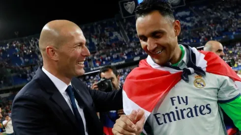 Keylor Navas y Zinedine Zidane