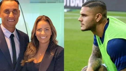 Keylor Navas y Andrea Salas / Mauro Icardi