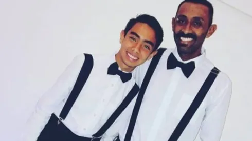 Erick Marín y su hijo