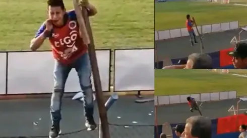 Aficionado del FAS perdió el conocimiento tras aparatosa caída