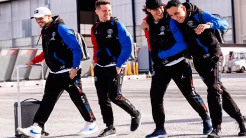 Keylor Navas, acompañado por Cavani, Herrera e Icardi.