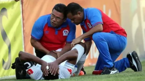 Ever Alvarado sufrió una grave lesión ante Marathon