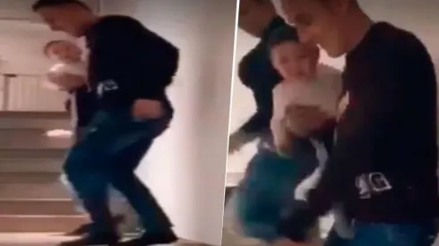 Keylor Navas junto a Andrea Salas en un video de Tik Tok