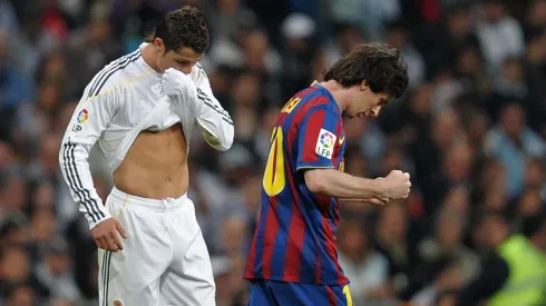 Messi festeja uno de sus goles frente al Real Madrid de Cristiano.