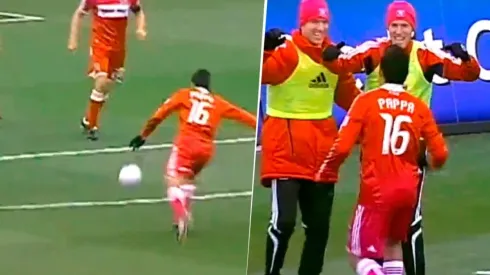 Marco Pappa marcando su primer gol en la MLS