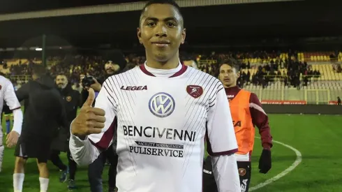 Rigoberto Rivas festeja con el Reggina