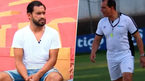 "Pescadito" Ruiz y "Tanque" Pezzarossi, ambos exjugadores que llegaron a la Selección