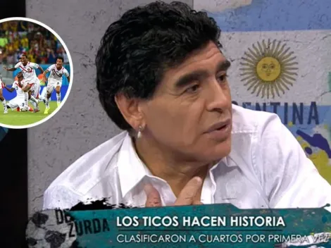 Los elogios de Diego Maradona tras el partido de Costa Rica ante Grecia en Brasil 2014