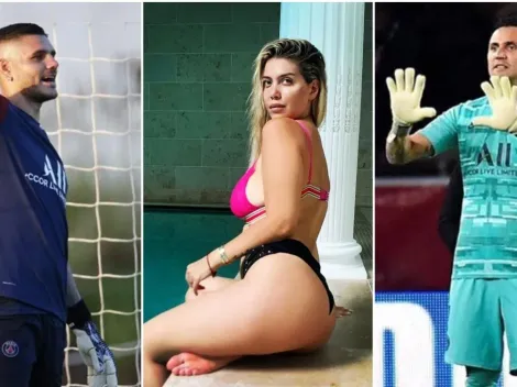 Icardi se vistió de portero y Wanda Nara bromeó con Keylor