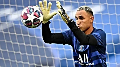 Keylor Navas entrenando con el PSG en Champions