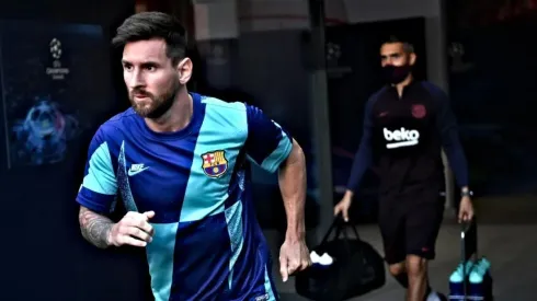 Lionel Messi entrenando con el Barcelona