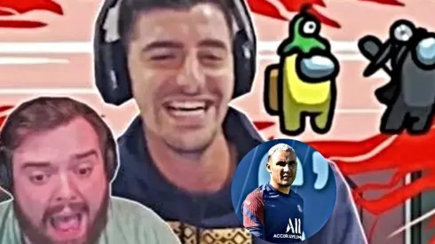 Ibai LLanos, Thibaut Courtois conversando sobre Keylor Navas