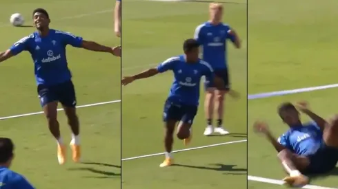 Viral: “Choco” Lozano hizo un festejo peculiar tras anotar en entreno del Cádiz