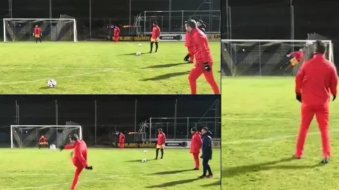 Viral: Thomas Christiansen anota golazo de tiro libre en entrenamiento de Panamá