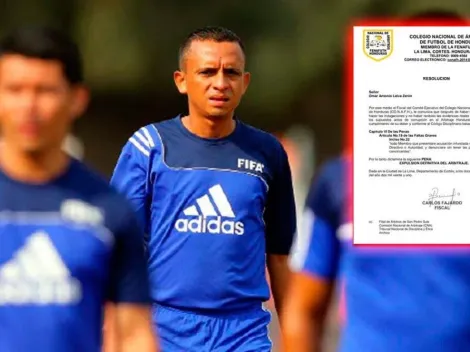 Omar Leiva es expulsado del arbitraje hondureño