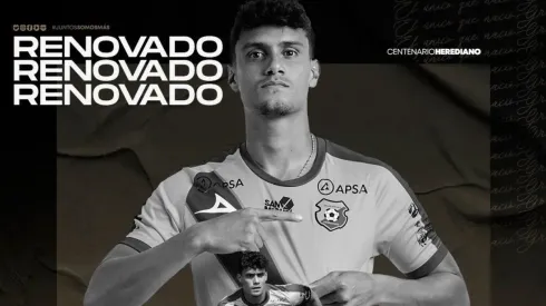 Yeltsin Tejeda renueva su contrato con Herediano