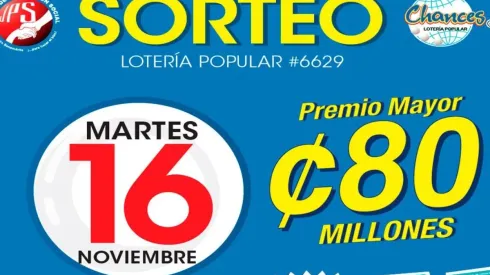 ◉ Chances de Costa Rica de HOY: sorteo, resultados y números ganadores martes 16 de noviembre | Lotería Costa Rica Premio Mayor 80 millones