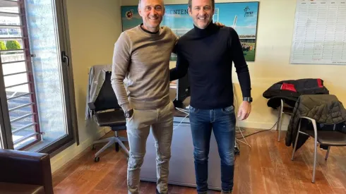 Thomas Christiansen se reúne con Luis Enrique.