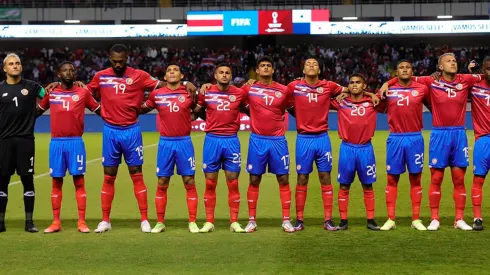 Selección de Costa Rica en el juego ante Panamá.