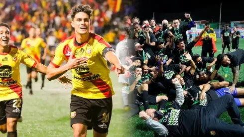 Jugadores de Herediano celebran la copa #29 en su Centenario.