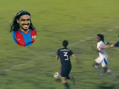 Juan Pablo Sorín se rinde ante un golazo de Victoria Meza de El Salvador Sub 20