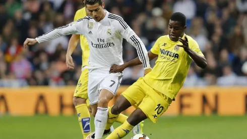 Joel Campbell en su paso por el Villarreal de España, enfrentado al Real Madrid (Getty)