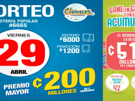 ◉ Chances de Costa Rica de HOY: sorteo, resultados y números ganadores viernes 29 de abril | Lotería Costa Rica Premio Mayor ¢200 millones