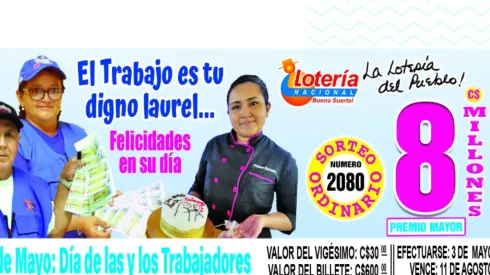 ◉ Lotería Nacional de Nicaragua de HOY: sorteo, resultados y números ganadores martes 3 de mayo | Lotería Nica Premio Mayor 8 millones.