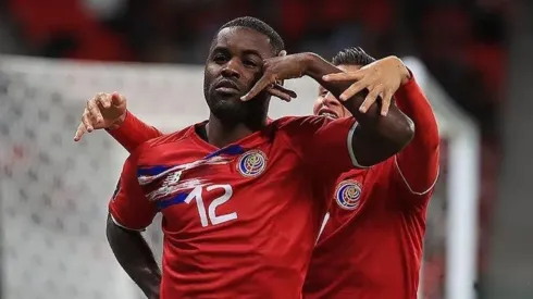 Joel Campbell celebrando su anotación ante Nueva Zelanda (Fedefut CRC)