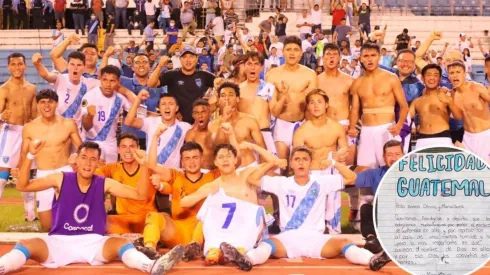 Selección Sub-20 de Guatemala recibe conmovedora carta tras clasificación al Mundial