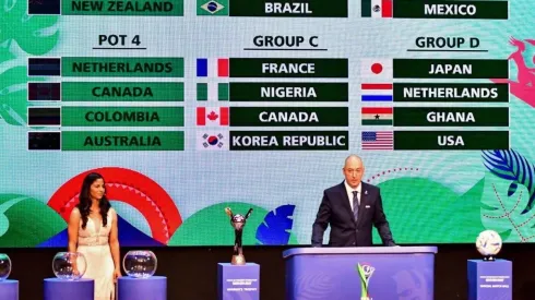 Sorteo oficial del Mundial Femenino Sub 20, en mayo anterior (Fedefut)