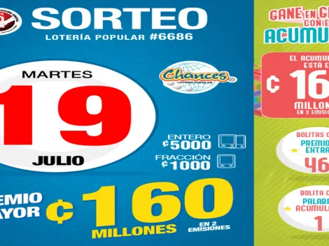 ◉ Chances de Costa Rica de HOY: sorteo, resultados y números ganadores martes 19 de julio | Lotería Costa Rica Premio Mayor ¢160 millones