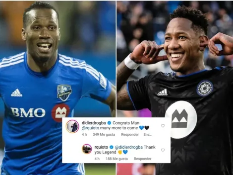 Didier Drogba felicita a Romell Quioto por su gran torneo en Montreal