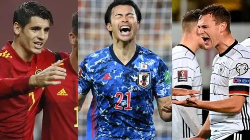 Calendarios de España, Japón y Alemania previo a Qatar 2022.