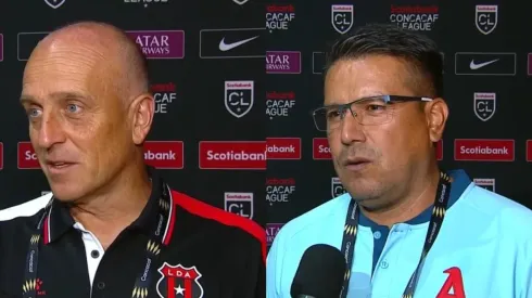 Fabián Coito, DT de Alajuelense / Adonay Martínez, DT del Alianza (Concacaf)