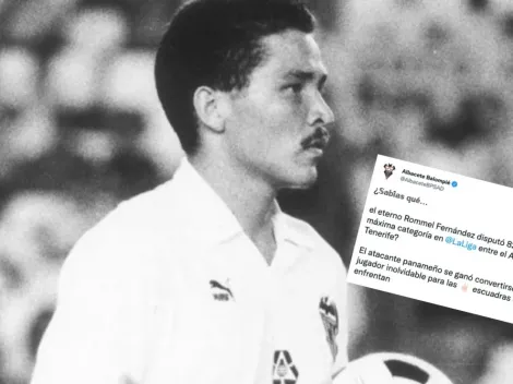 Albacete recordó a Rommel Fernández previo a su partido ante Tenerife