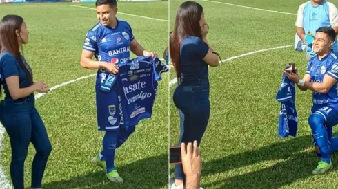 Jugador en Guatemala hace propuesta de matrimonio en el campo